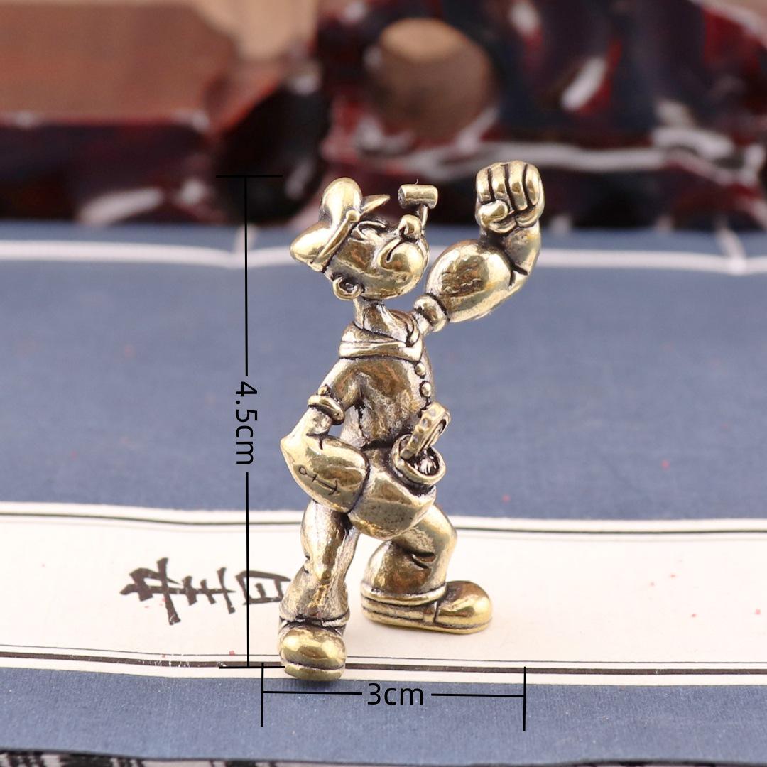 

Ретро Латунная Настольная Фигурка Попая - Креативное Украшение для Дома/Офиса и Чайный Питомец