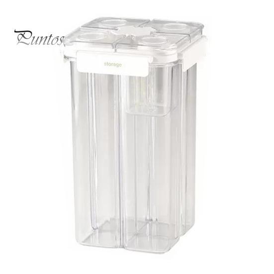 Multi-compartment Grain Storage Container Storage Jar with Lid Good Sealing Sugar Cereal Dispenser Dry Food Storage Box