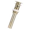 Pop Up Basin Drain Copper G1/4 Brushed Gold Corrosion Resistant Easy Installation Bathroom