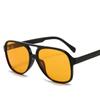 Aviator zonnebril met dubbele brug voor dames en heren, casual, modieus, anti-verblinding, ideaal voor autorijden, strand en reizen.