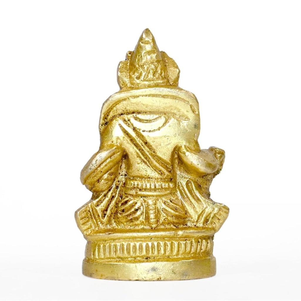 Lord Kuber Brass Statue for Home Temple | Product Dimensions - 2 X 3 X 5 Cm, Wedding