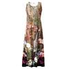 Women's Casual Fashion Flower Printed Sleeveless Pocket Dress