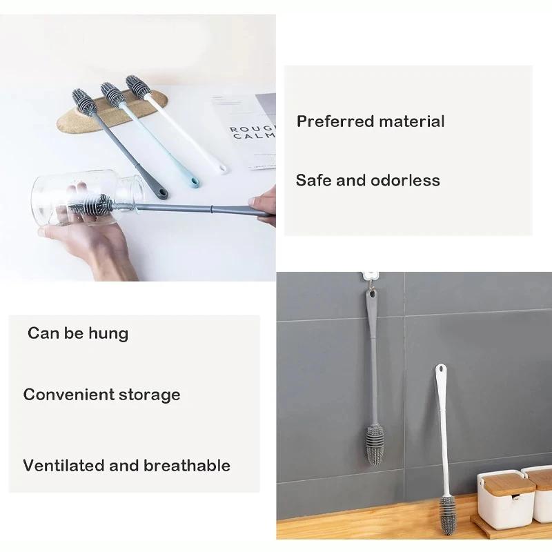 Silicone Cup Brush Cup Cleaning No Dead Corners Or Gaps Plastic Brush Milk Bottle Cleaning Brush Household
