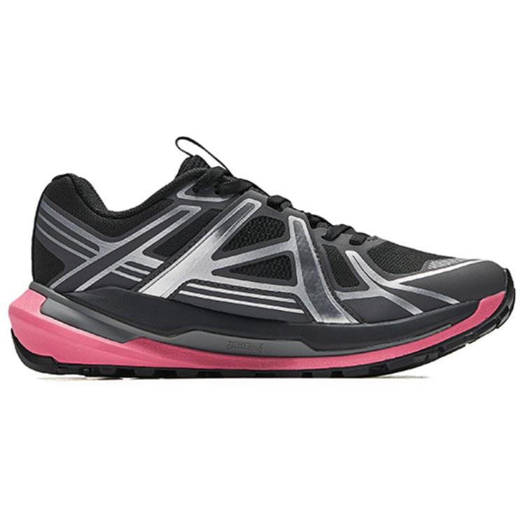 New Anta Champion All Weather Series Non slip Support Low top Trail Running Shoes Women's Black Silver 122345660A-4