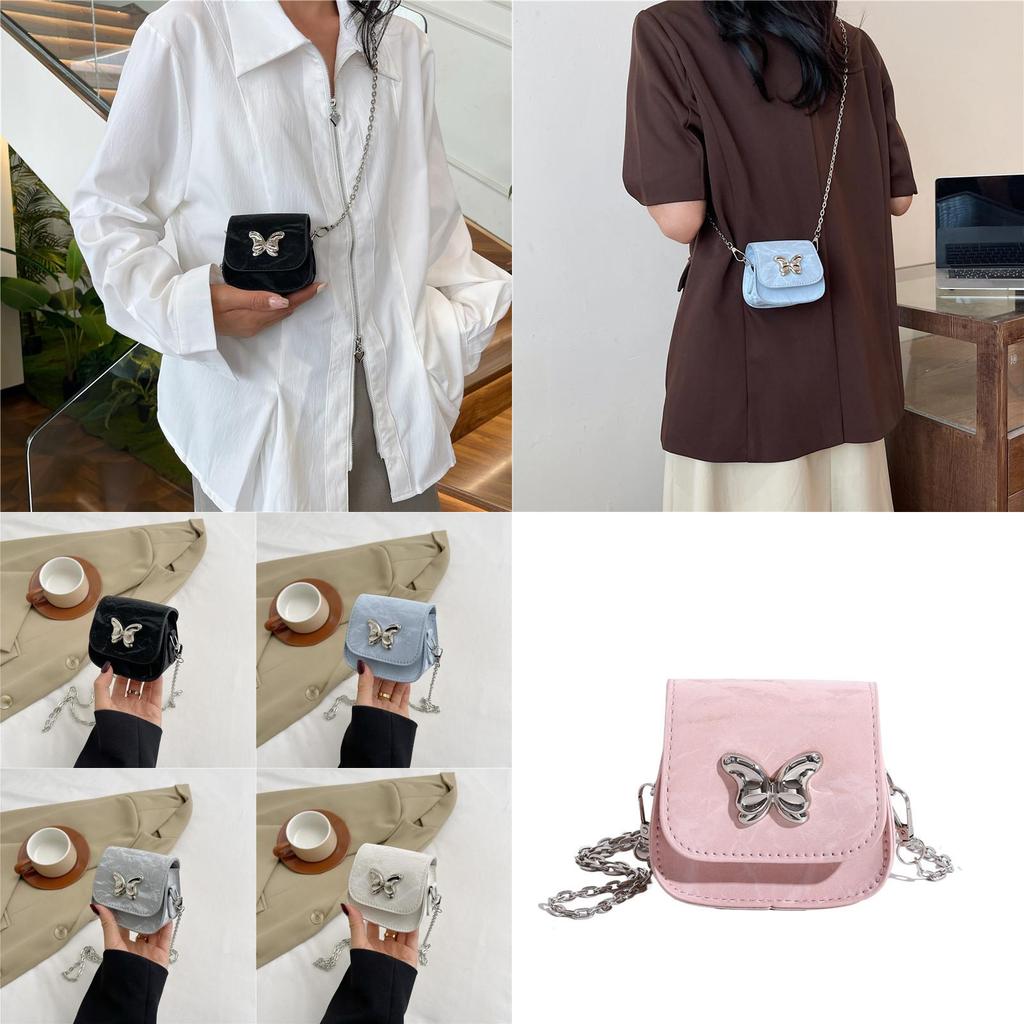 Chic Pu Saddle Bag For Women With Stylish Butterfly Design In Various Colors