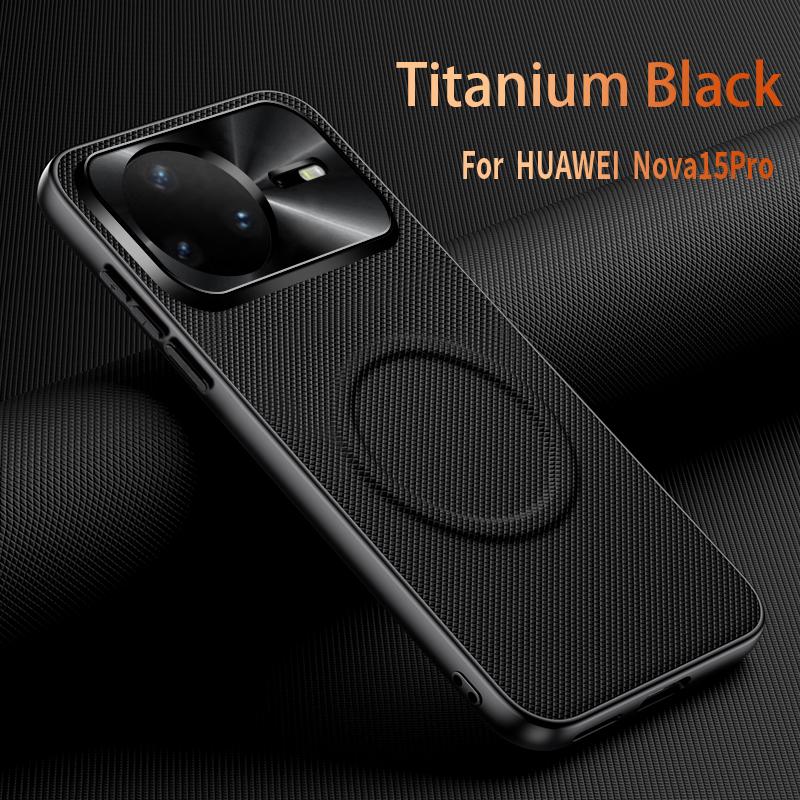 For Huawei Nova 15 Ultra Fabric Leather Lens Protection Case For Nova 15 Pro 14 Ultra 13 Pro For Magsafe Wireless Charging Cover