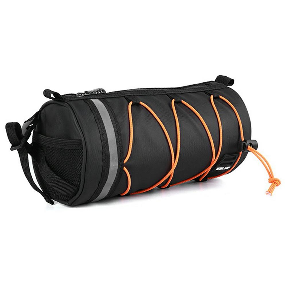 ESLNF 07CD0036 Cylindrical Bike Handlebar Bag Waterproof Bicycle Front Tube Bag with Shoulder Strap A