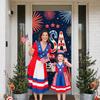 National Anniversary Display Red Blue Color Scheme USA 250th Backdrop Patriotic Celebration Background Firework Elements