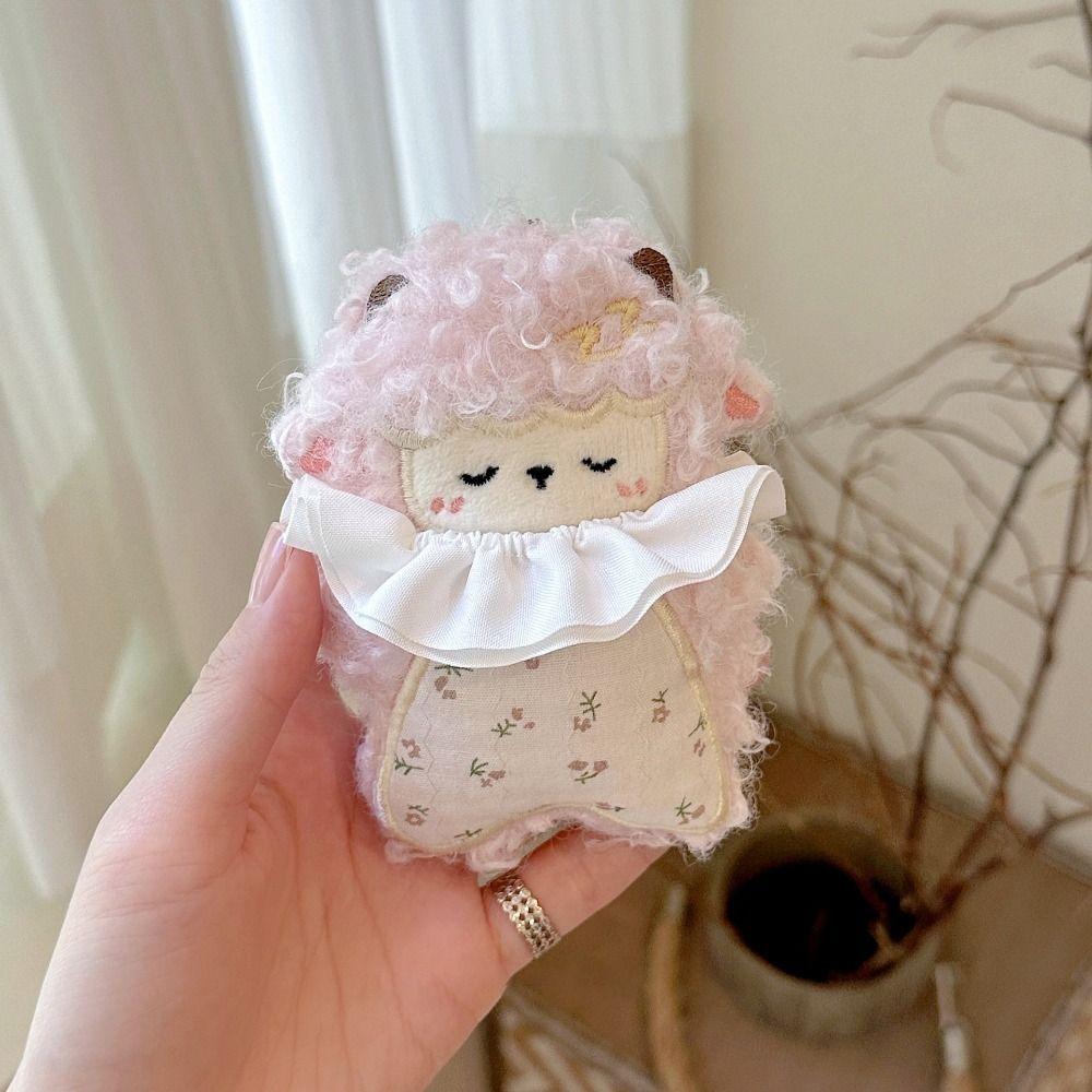Creative Curly-haired Lamb Keychain Cute Purse Charm New Sheep Doll Pendant for Students Girls