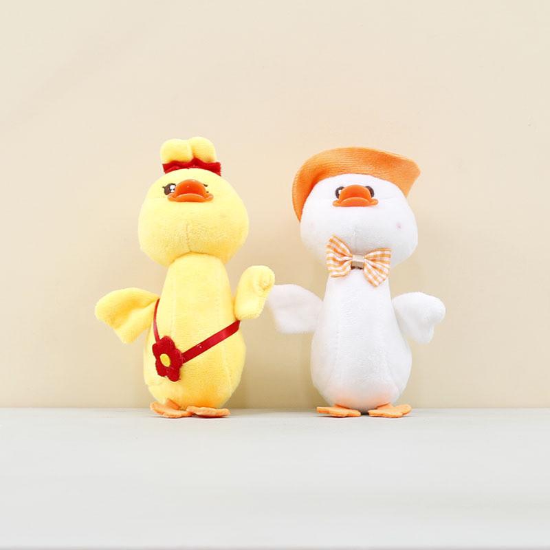 Duck Plush Toy Bow Decoration Doll Keychains Backpack Pendant Holiday Gifts