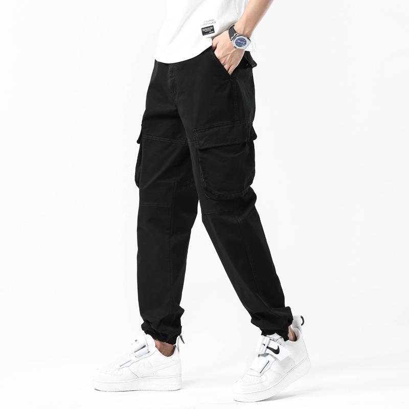 Overalls Men's New Retro Multi-pocket Ruffian Handsome Loose Straight Casual Trendy Pants Men's Advanced Sense
