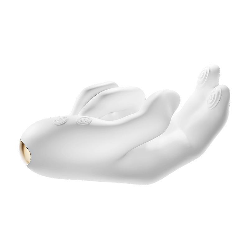 Cross Gold Right-Handed G-spot Vibrator with Heating and Double Finger Buckle