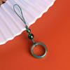 Natural Strawberry Crystal Ring Ring Mobile Phone Ring Hanging, Natural Agate Running Ring U Disk Hanging Ornament