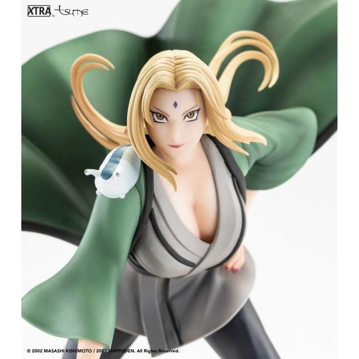 Figurine - TSUME - Tsunade XTRA 20 Cm - Naruto Shippuden - Pose Hokage - Bicolore (bordeaux/vert)