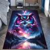 1PC cosmic owl nebula lake reflection forest Carpet for Living Room Bedroom Sofa Home Decor Rus Non-slip Floor Mat Luxury Gift