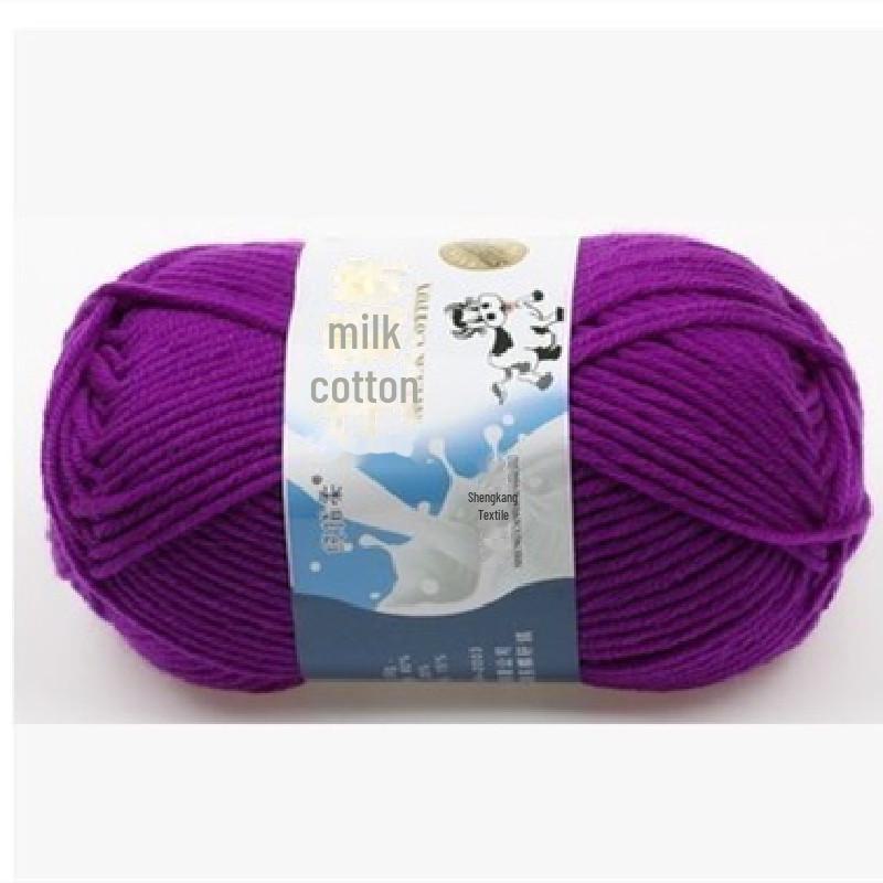 Milk Cotton Yarn Set for DIY Projects: Scarf, Crochet Slippers, Hand-Woven Bags