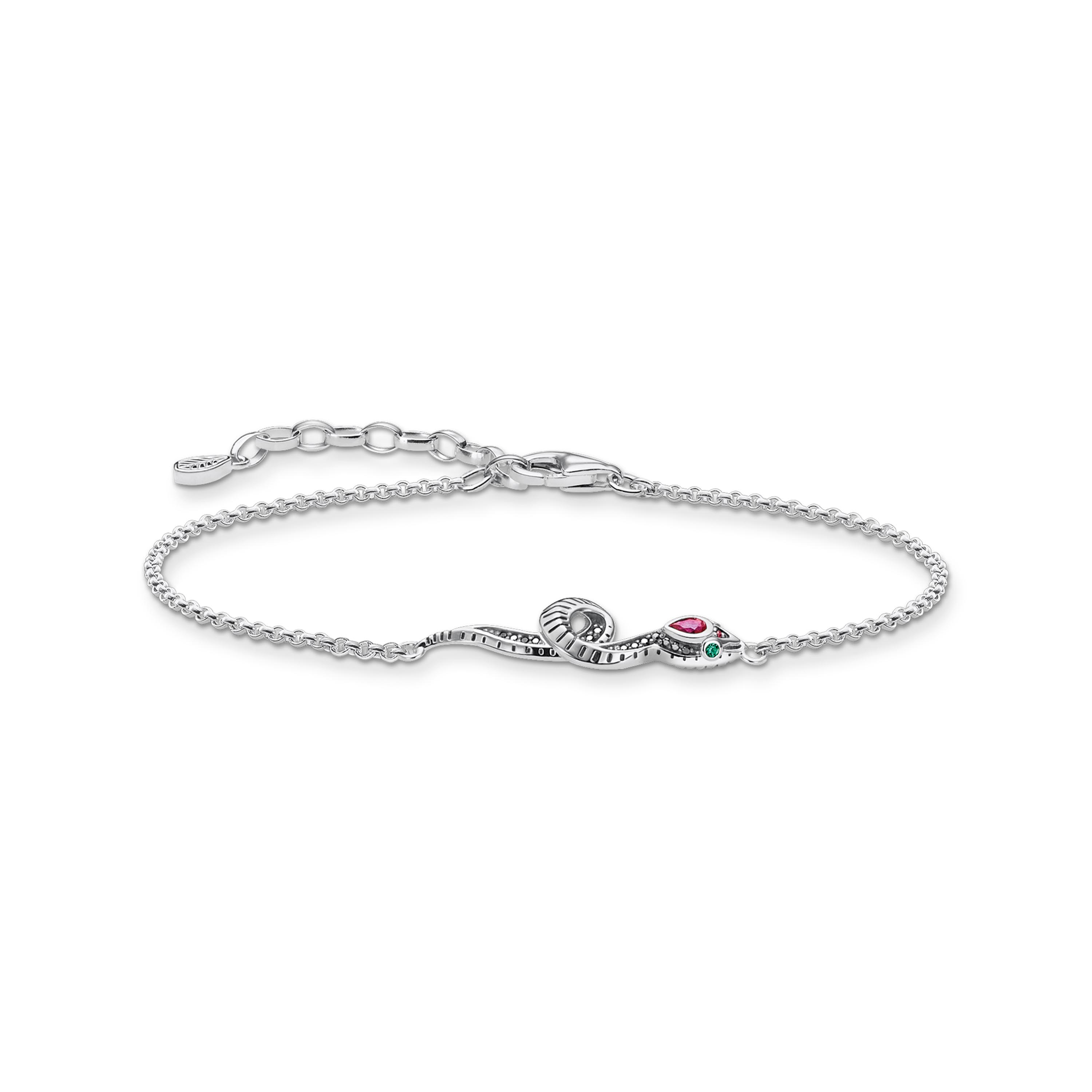 

Colourful Snake Bracelets Link Chain 925 Silver New Fine Jewelry Romantic Gift For Women 17-22cm