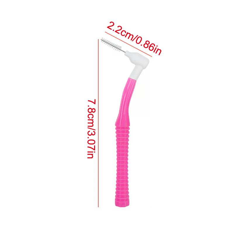 Replaceable Interdental Brush With Dust Cover Soft Mini Brush L-type Tooth Floss Cleaning Between Teeth Oral Care Toothpicks