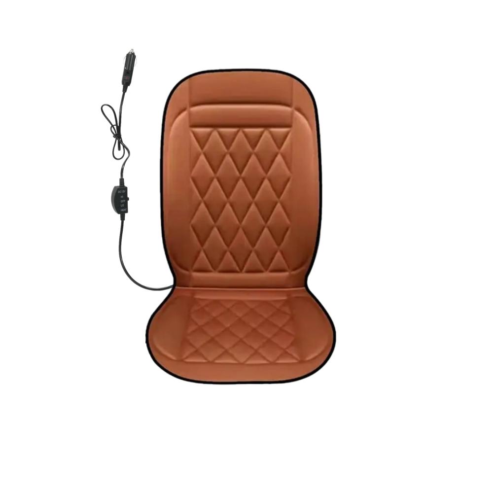 

Зимняя греющая подушка на автомобильное сиденье Автомобильный нагревательный коврик 12 В Чехол на сиденье водителя автомобиля с подогревом коричневый