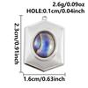 2pcs Various Shape Abalone Shell Trendy Square Oval Rectangle Stainless Steel Charm For Jewelry Making Supplies DIY Pendant Bulk