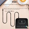 Alarm Clock for Bedroom, Digital Clock FM Radio with 15W Wireless Charging, 10W Loud Stereo Bluetooth Speaker with AUX TF USB Input, 6 Sleep White