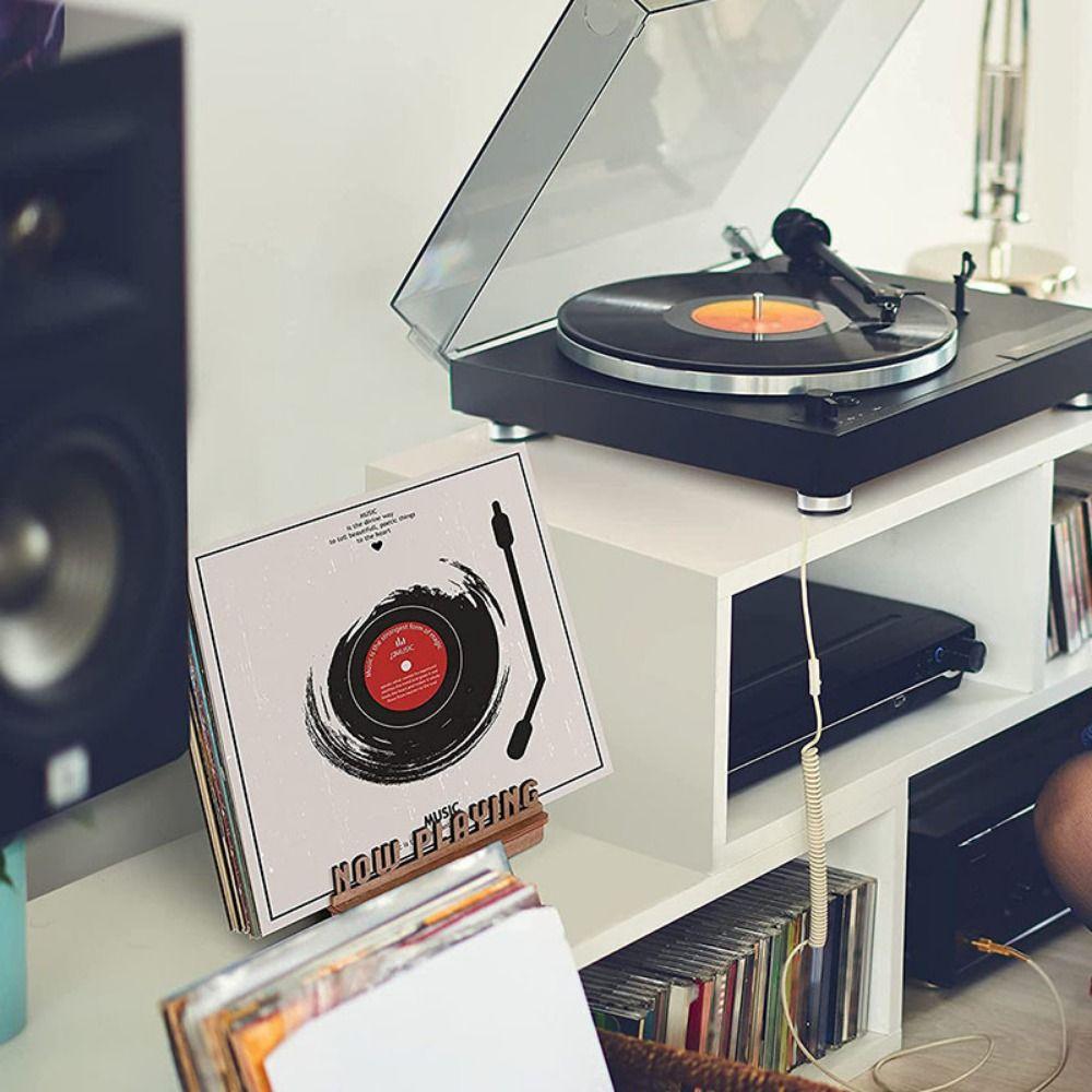 Removable Vinyl Record Stand Handmade Desktop Display Stand Wooden CD Rack  Collection Record