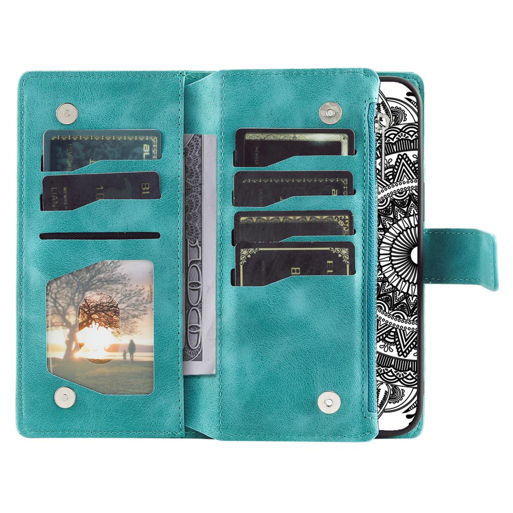 Style 006 For Google Pixel 10 Pro XL Wallet Case PU Leather Phone Cover Mandala Flower Pattern