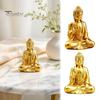 Handgemaakt Boeddhabeeld 3D Geprint Gouden Beeldje, Zittend Shakyamuni Beeldje, Beeldje Klein Beeldje voor Meditatie met Serene Uitdrukking