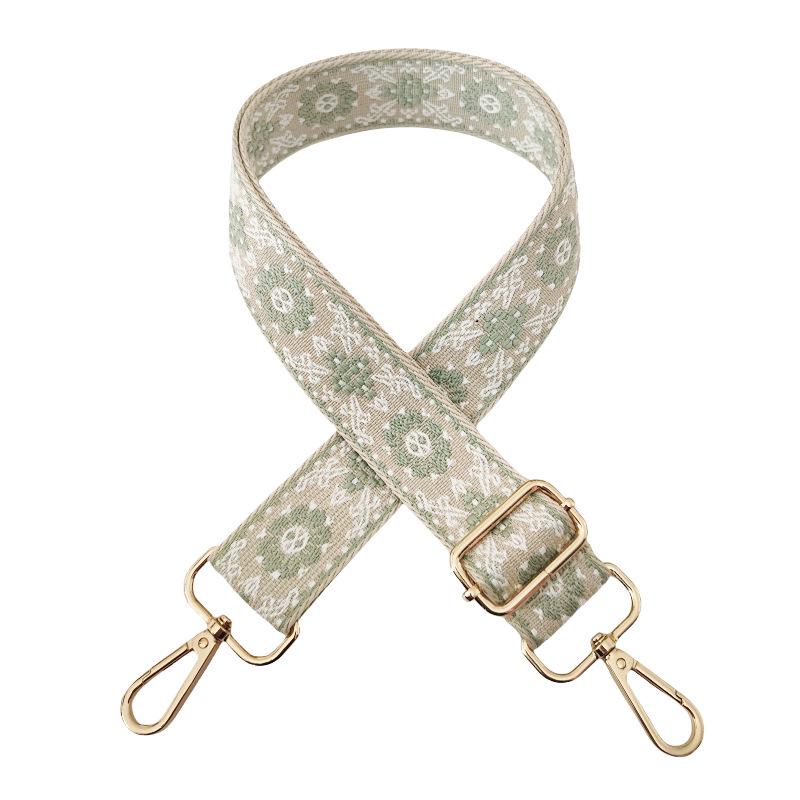 3.8cm Wide Adjustable Color Jacquard Crossbody Shoulder Strap - Bag Replacement Accessory
