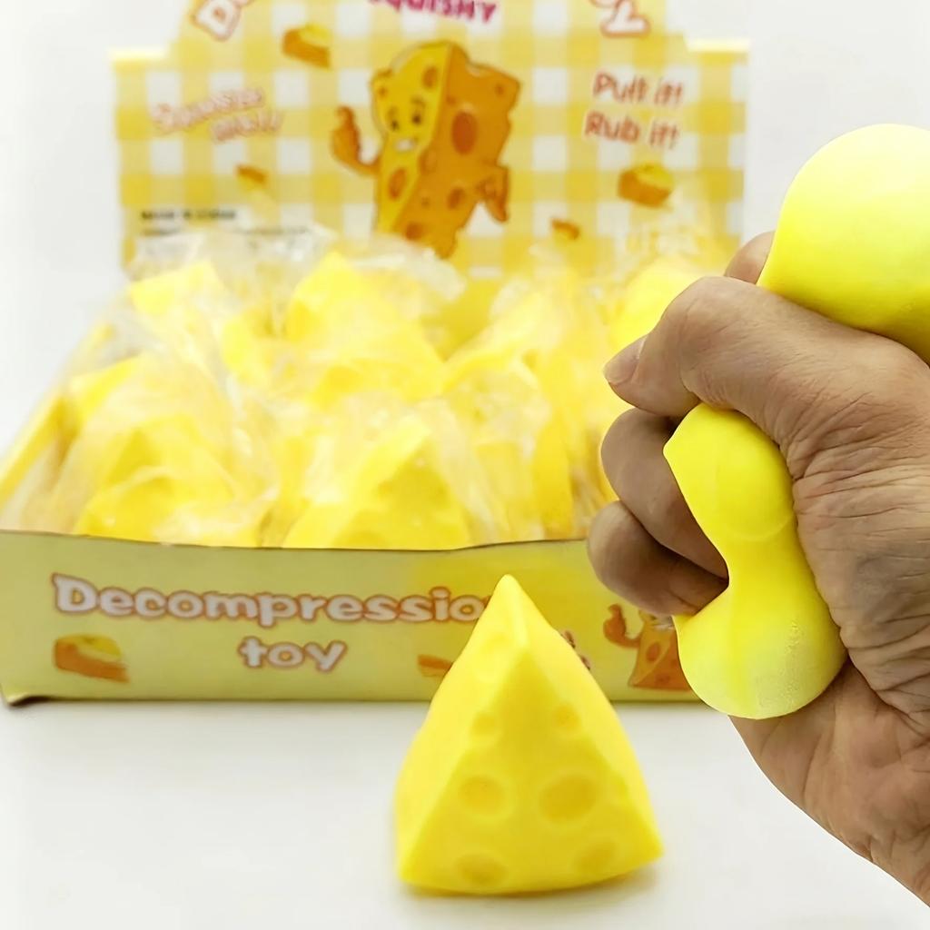 1/3 New Cute Cheese Squeeze Toy, Fun Cheese Squeeze Toy, Perfect for Christmas and Party Favors