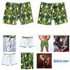 MMA UFC Muay Thai Kickboxing Boxing Green Yellow Casual Shorts Gym Sport Unisex Men Women Workout Quick Dry Print Elastic High Waist Training