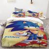 Sonic Cartoon Duvet Cover Hedgehog Quilt Cover Three-piece Set Bedding Set Sonic Gifts for Children Teens