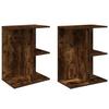 VidaXL Tables de chevet 2pcs chêne fumé 46,5x29x61cm bois d’ingénierie, table de nuit, table de lit, table de bout, armoire 858659