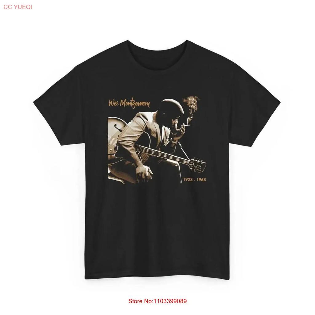 Wes Montgomery Vintage Jazz T-shirt Chitarrista Appassionato di Musica Retro Concerto Fresco Vintage Elasticizzato Uomo Leggermente Versatile