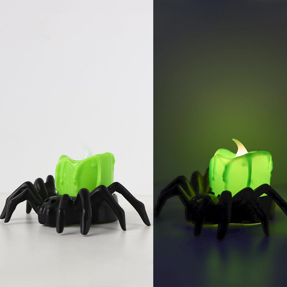 Halloween LED Pumpkin Lantern with Spider Light