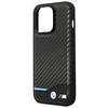 Etui do iPhone 14 Pro BMW Leather Carbon Czarne