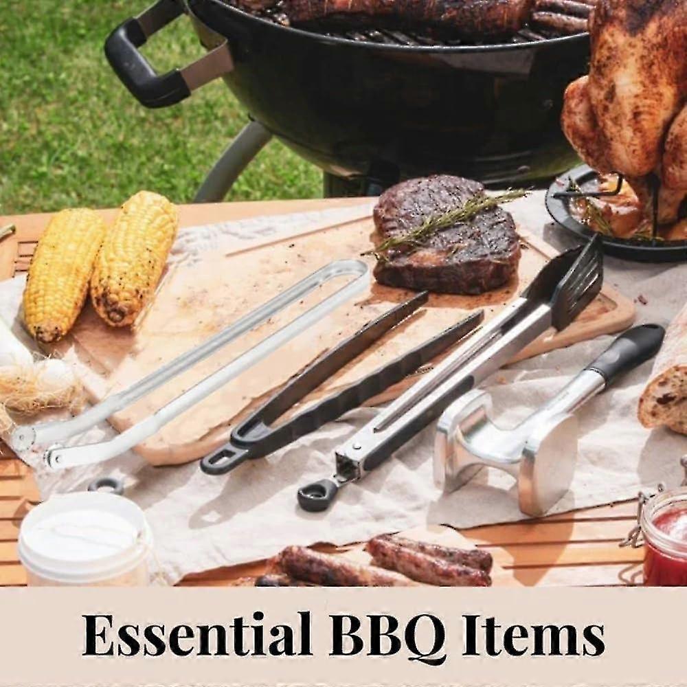 BBQ Sausage Turning Tongs for Cooking,Stainless Steel BBQ Kitchen Tongs,Long Handle Kitchen Tongs for Turning Bacon Steak Meat Vegetables,Cooking Tong