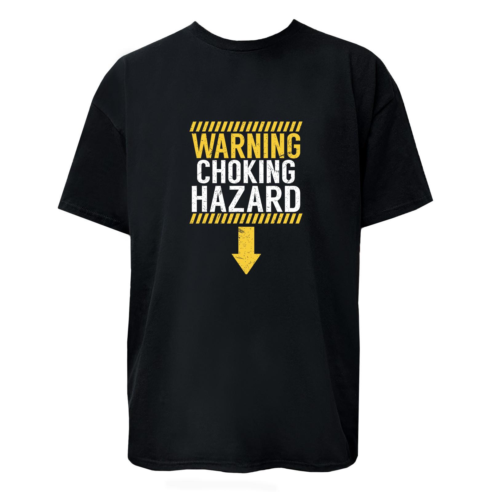Men s Caution Choking Hazard Funny Adult Warning T-Shirt / Hoodie / Sweatshirt XXL