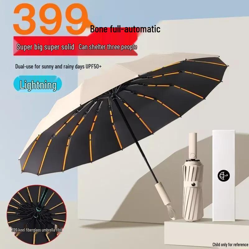 480-Bone Windproof Storm Umbrella: Large, Reinforced Folding Umbrella for Men & Women, Dual-use for Sun and Rain