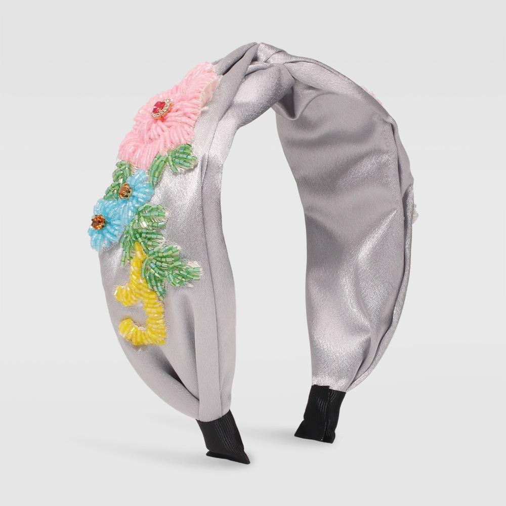 Colorful Rhinestone Headband Middle Knot Turban Hairband For Women Girls Handmade Casual Head Band New Fashion Hair Accessories