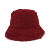 Women's Winter Lambswool Bucket Hat – Japanese Trend, Fleece-Lined, Thick and Solid Color