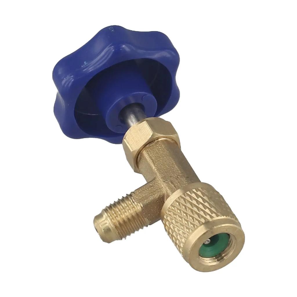 1PC Valve Bottle Opener 1/4 SAE Connector For R22 R134a R410A Air Conditioning Refrigerante Bottle Opener Air Conditioner Tools