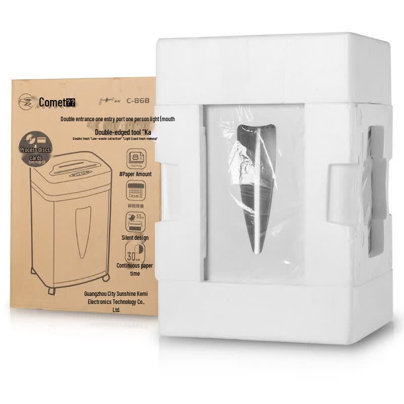 Comet C-868 Level 5 High-Security Office Shredder CN plug (adapter included)
