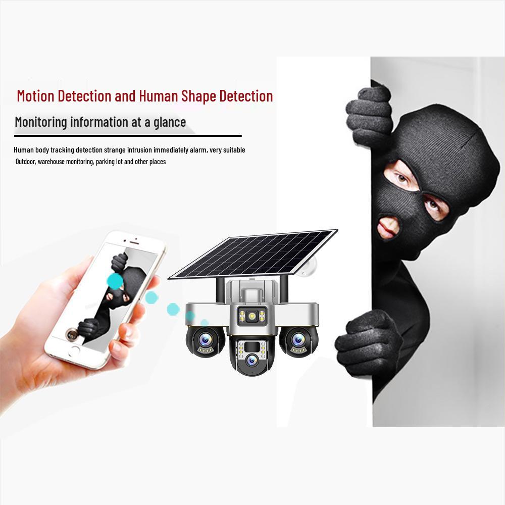 Abu Lion 4G Solar-Powered Outdoor Camera, Waterproof, 360° Coverage, Remote Monitoring