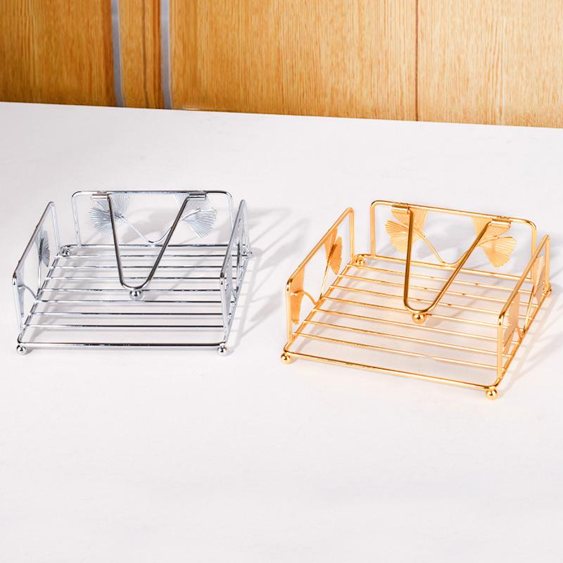 New Rustic Metal Napkin Holder Square Paper Organizer For Kitchen Home Restaurant Cafes - Tabletop Decorative Napkin Holder