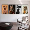 1pc Eclectic Fashionista Animal Portrait Poster Sticker Print Waterproof Wall Art For Living Room Bedroom Home Decor