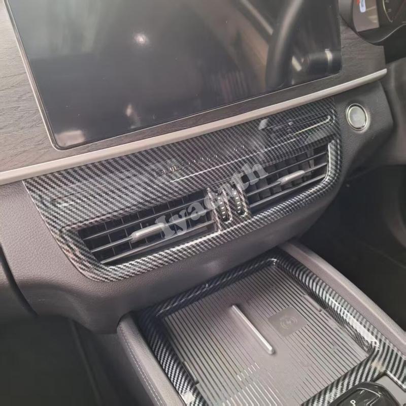 For BYD M6 2025 2026 ABS carbonfiber front rear center air conditions outlet cover side AC vent cover interior accessories