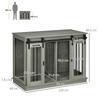 Dog Crate Furniture for Large Dogs, Double Dog Cage for Small Dogs, with Divider - Grey