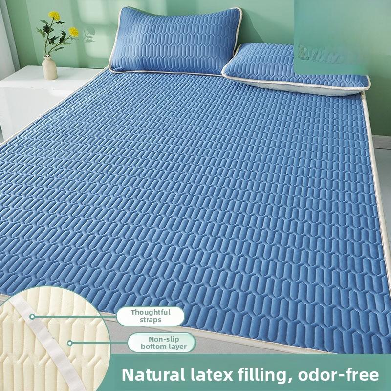 Summer Latex Cool Mat Ice Silk Bedding Single Student Dormitory Bed Sheet Cooling Sensation Mattress Cover Folding Style