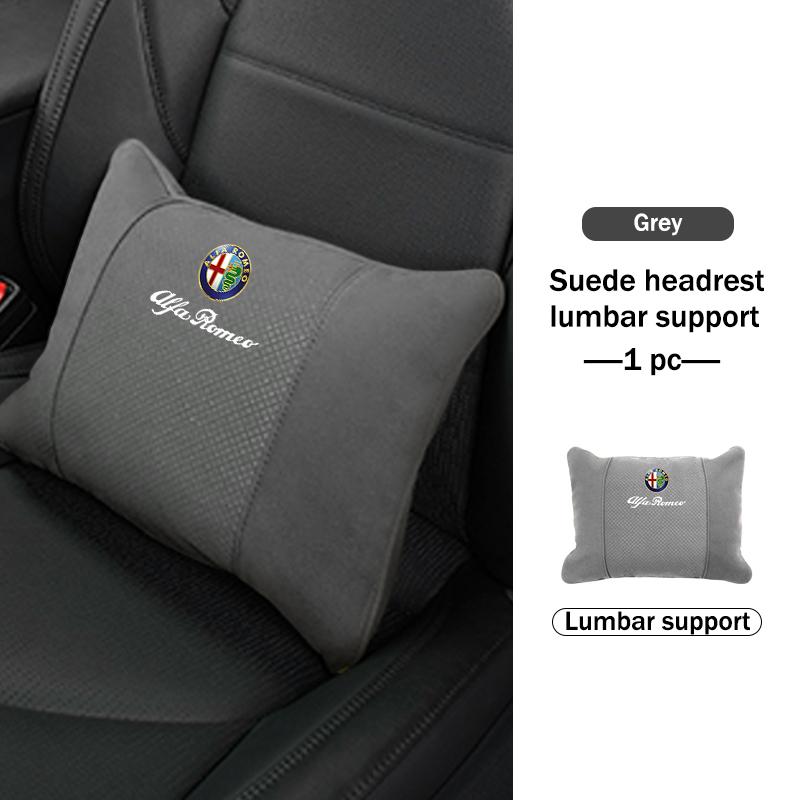 For Alfa Romeo Car Neck Pillow Head Support Pad Driver Seat Headrest Waist Support Mat 159 Giulietta Giulia 147 Mito 156 159 166